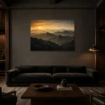 Premium Wall Art Yatay Html Edition – BEDROOMNW02130 shown in a warm modern interior
