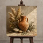 Premium Wall Art Kare Html Edition – BEDROOMNW02136 displayed on a studio easel