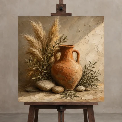 Premium Wall Art Kare Html Edition – BEDROOMNW02136 displayed on a studio easel