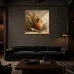 Premium Wall Art Kare Html Edition – BEDROOMNW02136 shown in a warm modern interior