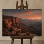 Premium Wall Art Yatay Html Edition – BEDROOMNW02139 displayed on a studio easel