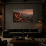 Premium Wall Art Yatay Html Edition – BEDROOMNW02139 shown in a warm modern interior