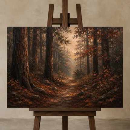 Premium Wall Art Yatay Html Edition – BEDROOMNW02141 displayed on a studio easel