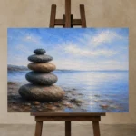 Premium Wall Art Yatay Html Edition – BEDROOMNW02146 displayed on a studio easel