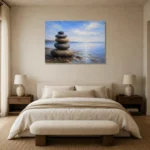 Premium Wall Art Yatay Html Edition – BEDROOMNW02146 showcased in an elegant minimalist interior