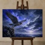 Premium Wall Art Yatay Html Edition – BEDROOMNW02152 displayed on a studio easel