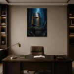 Premium Wall Art Dikey Html Edition – BEDROOMNW02154 displayed in a contemporary gallery-inspired room