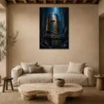 Premium Wall Art Dikey Html Edition – BEDROOMNW02154 presented in a sophisticated home setting