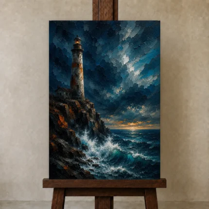 Premium Wall Art Dikey Html Edition – BEDROOMNW02156 displayed on a studio easel