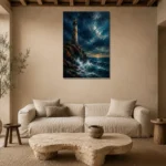 Premium Wall Art Dikey Html Edition – BEDROOMNW02156 presented in a sophisticated home setting