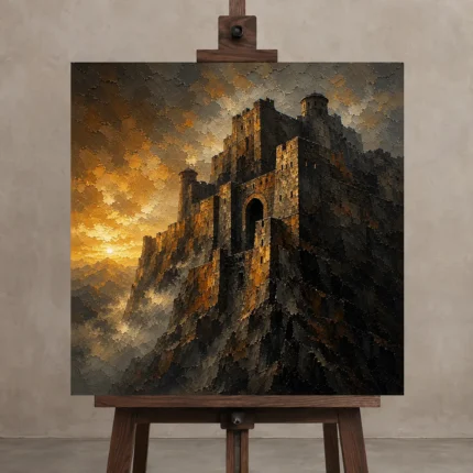 Premium Wall Art Kare Html Edition – BEDROOMNW02157 displayed on a studio easel