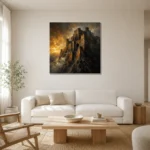Premium Wall Art Kare Html Edition – BEDROOMNW02157 styled in a refined neutral interior