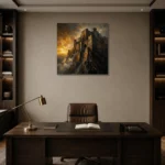 Premium Wall Art Kare Html Edition – BEDROOMNW02157 displayed in a contemporary gallery-inspired room