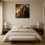 Premium Wall Art Kare Html Edition – BEDROOMNW02157 showcased in an elegant minimalist interior