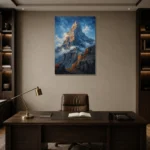 Premium Wall Art Dikey Html Edition – BEDROOMNW02163 displayed in a contemporary gallery-inspired room