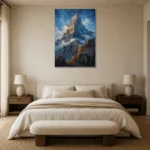 Premium Wall Art Dikey Html Edition – BEDROOMNW02163 showcased in an elegant minimalist interior