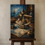 Premium Wall Art Dikey Html Edition – BEDROOMNW02164 displayed on a studio easel