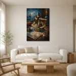 Premium Wall Art Dikey Html Edition – BEDROOMNW02164 styled in a refined neutral interior