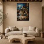 Premium Wall Art Dikey Html Edition – BEDROOMNW02164 presented in a sophisticated home setting