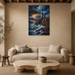 Premium Wall Art Dikey Html Edition – BEDROOMNW02165 presented in a sophisticated home setting