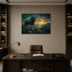 Premium Wall Art Yatay Html Edition – BEDROOMNW02169 displayed in a contemporary gallery-inspired room