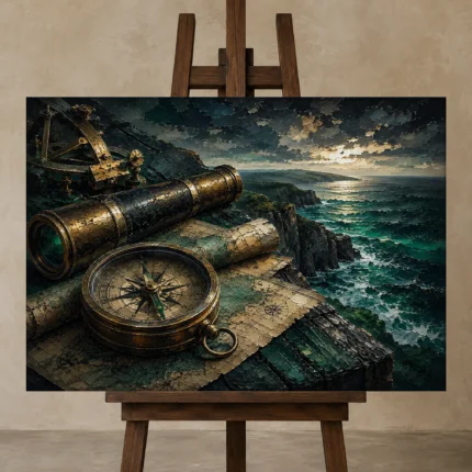 Premium Wall Art Yatay Html Edition – BEDROOMNW02170 displayed on a studio easel