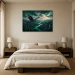 Premium Wall Art Yatay Html Edition – BEDROOMNW02171 showcased in an elegant minimalist interior