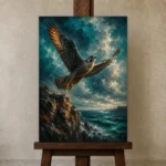 Premium Wall Art Dikey Html Edition – BEDROOMNW02173 displayed on a studio easel