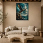 Premium Wall Art Dikey Html Edition – BEDROOMNW02173 presented in a sophisticated home setting