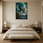 Premium Wall Art Dikey Html Edition – BEDROOMNW02173 showcased in an elegant minimalist interior