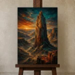 Premium Wall Art Dikey Html Edition – BEDROOMNW02174 displayed on a studio easel