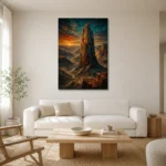 Premium Wall Art Dikey Html Edition – BEDROOMNW02174 styled in a refined neutral interior