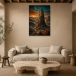 Premium Wall Art Dikey Html Edition – BEDROOMNW02174 presented in a sophisticated home setting