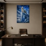 Premium Wall Art Dikey Html Edition – BEDROOMNW02175 displayed in a contemporary gallery-inspired room