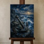 Premium Wall Art Dikey Html Edition – BEDROOMNW02176 displayed on a studio easel