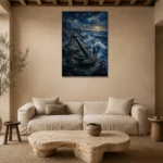 Premium Wall Art Dikey Html Edition – BEDROOMNW02176 presented in a sophisticated home setting