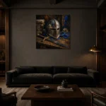 Premium Wall Art Kare Html Edition – BEDROOMNW02179 shown in a warm modern interior