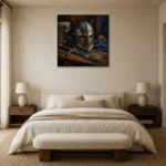 Premium Wall Art Kare Html Edition – BEDROOMNW02179 showcased in an elegant minimalist interior