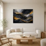 Premium Wall Art Yatay Html Edition – BLACKGOLDNW2001 styled in a refined neutral interior