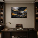 Premium Wall Art Yatay Html Edition – BLACKGOLDNW2001 displayed in a contemporary gallery-inspired room