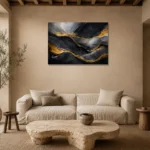 Premium Wall Art Yatay Html Edition – BLACKGOLDNW2001 presented in a sophisticated home setting