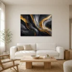 Premium Wall Art Yatay Html Edition – BLACKGOLDNW2002 styled in a refined neutral interior