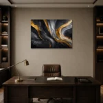 Premium Wall Art Yatay Html Edition – BLACKGOLDNW2002 displayed in a contemporary gallery-inspired room