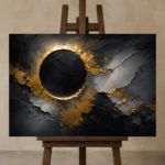 Premium Wall Art Yatay Html Edition – BLACKGOLDNW2003 displayed on a studio easel