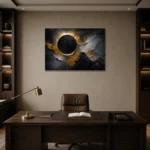 Premium Wall Art Yatay Html Edition – BLACKGOLDNW2003 displayed in a contemporary gallery-inspired room
