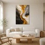 Premium Wall Art Dikey Html Edition – BLACKGOLDNW2004 styled in a refined neutral interior