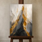 Premium Wall Art Dikey Html Edition – BLACKGOLDNW2005 displayed on a studio easel
