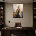 Premium Wall Art Dikey Html Edition – BLACKGOLDNW2005 displayed in a contemporary gallery-inspired room