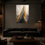 Premium Wall Art Dikey Html Edition – BLACKGOLDNW2005 shown in a warm modern interior
