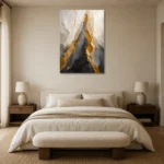 Premium Wall Art Dikey Html Edition – BLACKGOLDNW2005 showcased in an elegant minimalist interior